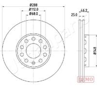 DI-0910C Disco freno Japanparts