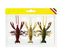 di 3 esche flessibili Grayfish - esca realistica per da bar e gamberetti, imitazione naturale nuoto floreale | Avventura regalo per per la d'acqua all'aperto