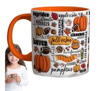 di - 400 ml in ceramica - da caffè - da tè - autunno - stoviglie per bevande stagionali - design a spaventosa - idee regalo per Halloween | cucina domestica