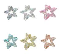 Di 6/12 Accessori Per Capelli Colorati Scintillante Forma Stella Artigli Clip Grip per Lungo e Breve Coda di Cavallo Titolare Accessorio Moda