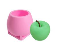di 6 moules à bougies in silicone a forma di pomme - Motifs de fruits 3D pour la fabrication de bougies - Moules in silicone souples et durables pour la création de bougies