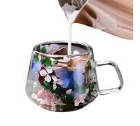 di a fusione floreale - tazze da caffè isolate a doppia parete