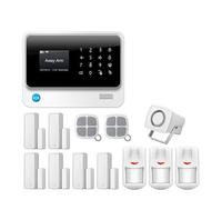 Di Allarme 3G GSM Di Allarme Di Sicurezza Domestica Aziendale Wireless Con Sensori Di Rilevamento Del Telecomando APP per Ville e Magazzini(White color Kit 4)
