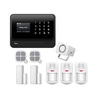 Di Allarme 3G GSM Di Allarme Di Sicurezza Domestica Aziendale Wireless Con Sensori Di Rilevamento Del Telecomando APP per Ville e Magazzini(Black color Kit 2)
