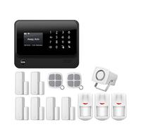 Di Allarme 3G GSM Di Allarme Di Sicurezza Domestica Aziendale Wireless Con Sensori Di Rilevamento Del Telecomando APP per Ville e Magazzini(Black color Kit 4)
