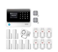 Di Allarme 3G GSM Di Allarme Di Sicurezza Domestica Aziendale Wireless Con Sensori Di Rilevamento Del Telecomando APP per Ville e Magazzini(White color Kit 5)