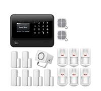 Di Allarme 3G GSM Di Allarme Di Sicurezza Domestica Aziendale Wireless Con Sensori Di Rilevamento Del Telecomando APP per Ville e Magazzini(Black color Kit 5)
