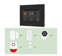 di allarme antifurto domestico wireless 4G HD Tuya Supporto schermo anti-impronta Aggiornamento online per Ville e Magazzini(Ost-Set-L-1-4-4G Kit)