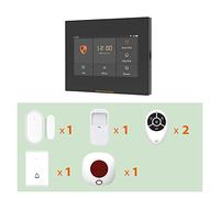 di allarme antifurto domestico wireless 4G HD Tuya Supporto schermo anti-impronta Aggiornamento online per Ville e Magazzini(Ost-Set-A-1-1 4G Kit)