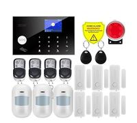 Di allarme cablato wireless for la sicurezza antifurto domestica intelligente Allarme GSM 433 MHz Controllo app casa(W7B6)