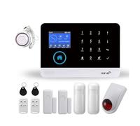 Di Allarme Di Sicurezza Antifurto For Casa Intelligente Senza Fili WiFi GSM Con Sirena Stroboscopica Esterna/interna Smart Life TUYA APP Telecomando(G)