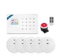 Di allarme for antifurto domestico GSM Unità centrale Pannello di allarme Controllo APP intelligente con rilevatore di sensori di movimento per Ville e Magazzini(KIT 1)
