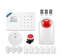 Di Allarme GSM Kit Allarme Domestico Supporto Anti-animale Domestico Rilevatore Sensore Di Movimento Sensore Porta Sirena,Controllo completo dell'allarme(KIT 2)