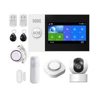 Di Allarme Sicurezza 4G TUYA Controllo App Smart Life Con Rilevatore Telecamera IP Kit Allarmi Intelligenti Domestici Wireless Wifi Sistema Di Allarme Completo(C)