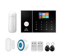 di allarme sicurezza for casa GSM Wifi Tuya Smart Life App Control Allegle Alarming Kit con sensore della porta Installazione rapida(Rot)