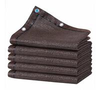 di alluminio, Rete parasole anti-UV al 95% for giardino, cortile, balcone, tetto, piante, marrone, diverse misure(5.0x5.0 m/16.4x16.4 ft)