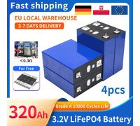 Di alta Qualità 4 pz 3.2 V 320Ah Lifepo4 Batteria Ricaricabile Al Litio Ferro Fosfato Cella Solare FAI DA TE 12 V 24 V 36 V 48 V Lifepo4 Celle 320AH-4pcs