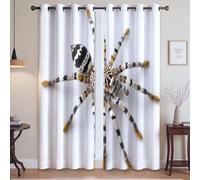 di alta qualità tessuto pesante Budget sensibile Tende Oscuranti Bianco giallo Animali ragni stile realistico 140 x 180cm
