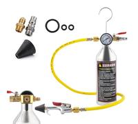 di aria condizionata, kit di risciacquo per condizionatori d'aria, per auto, condizionatori d'aria, set di risciacquo per tubi - High Performance Automotive AC Flush Set con misuratore e tubo