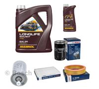 Di Bosch Controllo Set 6L mannol Longlife 504/507 5W-30 per Seat Ibiza II