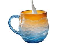 di bottiglia d'acqua/di caffè con manico, motivano tramonto-oceano | eleganti e riutilizzabili per bere per casa, ufficio, cucina, spiaggia, famiglia, adulti e bambini