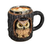 di caffè 3D 11 oz | di consumo di animali buco 'albero, tazze d'acqua riutilizzabili per la festa di compleanno nel fine settimana collezione personale a casa Momenti rilassanti Mornin