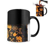 di caffè che cambia calore, di caffè che cambia colore | in ceramica da 400 ml con manico | di Halloween, di latte, decorazione estetica della stanza per donne e ragazze