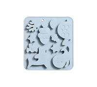 di caramelle al cioccolato, 10 per cavità a tema animale marino con silicone flessibile per rilascio facile e pieno di cottura di gelatini gummy cookie, accessorio per il cibo