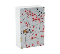 di carte da gioco sparse Scatola per sigarette leggera e compatta, elegante scatola per sigarette impermeabile