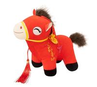 di cavallo | Collezione mascotte Horse imbottita | Giocattolo peluche di souvenir zodiacale da 9,8 pollici | Capodanno cinese God of Wealth | Bambola animale morbida per bambini, ragazze, camere