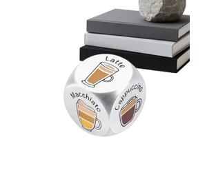di cibo per coppie, metallici a 6 facce, decisione di dessert | Dado portatile per caffè, per donne, uomini, coppie, famiglie, amici, compagni di terra, eventi