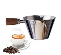 di cibo per di caffè, 90 ml di tazze di misurazione in metallo, di caffè | Contenitori di dosaggio con maniglie in legno, in legno di noce il