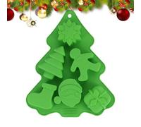 di cioccolato di Natale,Forme natalizie Strumenti riutilizzabili per | Stampi per caramelle natalizie per fondente Candela Cupcake Budding Home Holiday Uomo di pan di zenzero verde