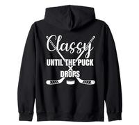 Di classe fino a quando il disco cade | Hockey su ghiaccio divertente Felpa con Cappuccio