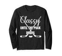 Di classe fino a quando il disco cade | Hockey su ghiaccio divertente Maglia a Manica