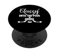 Di classe fino a quando il disco cade | Hockey su ghiaccio divertente PopSockets PopGrip Adesivo