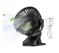 di clip piccola - per passeggino a ventole da tavolo in carica USB solido, piccola multifunzionale ricaricabile per passeggino, viaggio, desktop, sedili per auto, camera da let