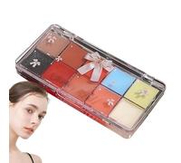 di colori per labbra, di rossetti | Kit per il trucco del rossetto da 10 colori | Lucidalabbra colorato in gelatina, kit per il trucco con rossetto idratante a lunga durata per donne e signore