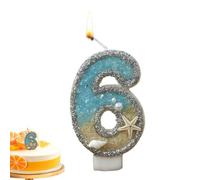 di compleanno per torta,per torta | con numeri per per | Decorazioni per torte Numeri da 0a 9, Topper per con stelle marine blu, per feste, Forniture per decorazioni per feste