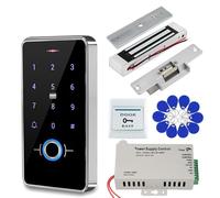 di controllo accessi porta impermeabile IP68 Biometria Tastiera RFID Alimentatore 180KG Serrature magnetiche elettriche for la casa,Sicurezza(Kit7 (180KG L Lock))