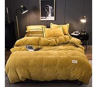di coperture Piumini copertine Letti King Size per Biancheria da Letto Rosa Set Doppio Inverno Grigio Morbido Trapunta in Flanella Liscia Foglio Piatto Twin Beige Queen (Re Giallo)