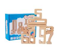 di costruzione digitali in legno, di legno digitali, Numero di impilamento Toys, da 1 a 10 cifre per 3 anni in su, giocattoli assortiti educativi, attività di apprendistato