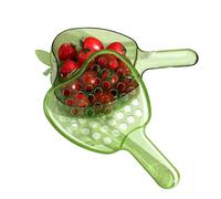 di drenaggio, cestello di drenaggio,Cestino colino con manico e coperchio | Cucchiaio per acqua, contenitore per alimenti, scolapasta da cucina per lavare, drenare e conservare