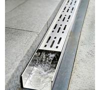 Di drenaggio for trincee a forma di U 304 SUS Griglia rimovibile 1 pcs(100x7x5cm)