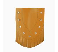 di fango del parafango anteriore motociclistico con nappe materiale PU di alta qualità Accessorio elegante deriso per Dyna Modifica fai - -te Giallo marrone nero rosso (Barba lunga gialla)
