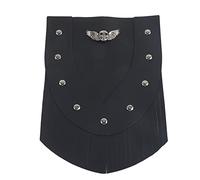 di fango del parafango anteriore motociclistico con nappe materiale PU di alta qualità Accessorio elegante deriso per Dyna Modifica fai - -te Giallo marrone nero rosso (Barba lunga nera)