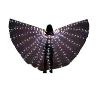 di farfalla a led,le di farfalla | Costume da di danza del ventre Glow Cape Rainbow Wings con bastone telescopico