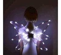 di fata a LED, che si illuminano a LED, costume da fata madrina per Halloween, cosplay, feste, Halloween, con luci, per bambini e donne