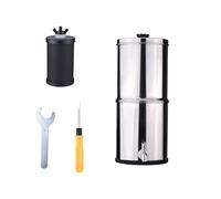 di filtro per acqua a gravità cheotime, acciaio inossidabile 1 gallone alimentato a nutrire il di filtro portatile per campeggio per le escursioni e preparazione (K8779 senza parentesi)