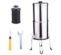 di filtro per acqua a gravità cheotime, acciaio inossidabile 1 gallone alimentato a nutrire il di filtro portatile per campeggio per le escursioni e preparazione (K8779A con staffa)